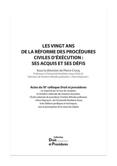 Les vingt ans de la réforme des procédures civiles d’exécution – Image 2
